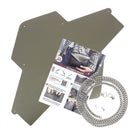 Pochette ENVELOPPE en cuir VERT KAKI + chaine nickelée