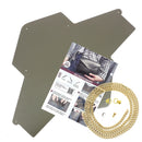 Pochette ENVELOPPE en cuir VERT KAKI + chaine dorée