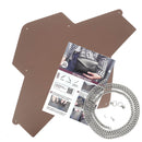 Pochette ENVELOPPE en cuir MARRON + chaine nickelé