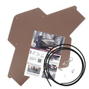 Pochette ENVELOPPE en cuir MARRON + lanière en cuir