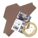 Pochette ENVELOPPE en cuir MARRON + chaine doré