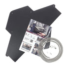 Pochette ENVELOPPE en cuir NOIR + chaine nickelée