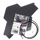 Pochette ENVELOPPE en cuir NOIR + lanière en cuir