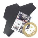 Pochette ENVELOPPE en cuir NOIR + chaine dorée