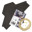 Pochette ENVELOPPE en croûte de cuir structuré GRIS à personnaliser