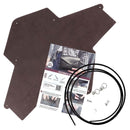 Kit DIY - Pochette ENVELOPPE en croûte de cuir structuré MARRON ACAJOU à personnaliser