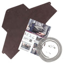 Kit DIY - Pochette ENVELOPPE en croûte de cuir structuré MARRON ACAJOU à personnaliser