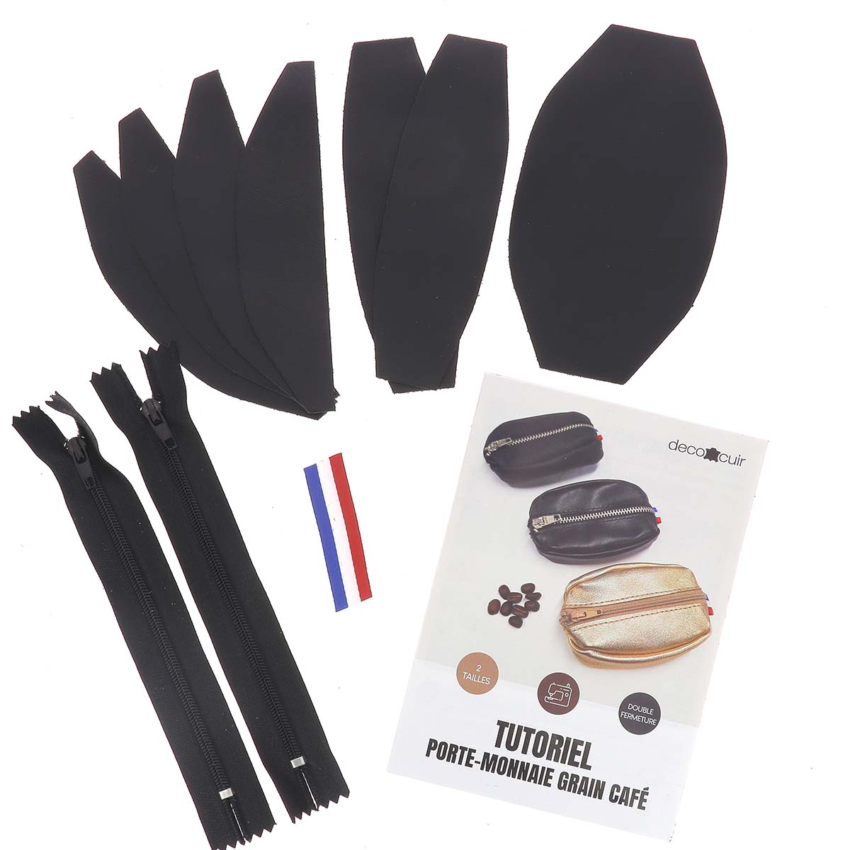 Kit DIY Porte monnaie Grain de café - NOIR