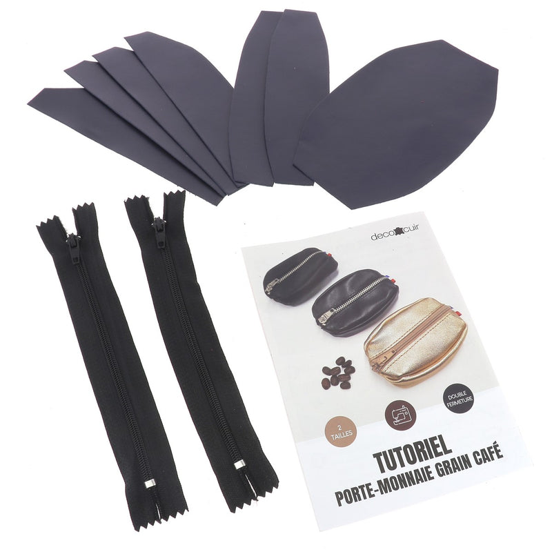 Kit Grand Porte monnaie Grain de café KA128