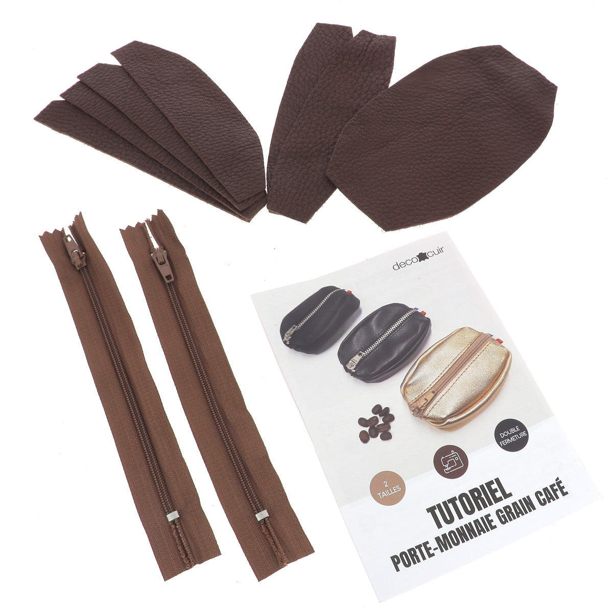 Kit Grand Porte monnaie Grain de café KA128