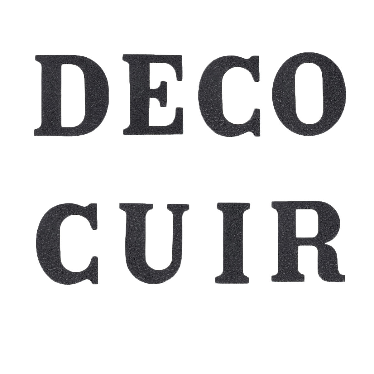 Découpe de lettre de l'Alphabet autocollante en cuir - NOIR J99 - Deco Cuir