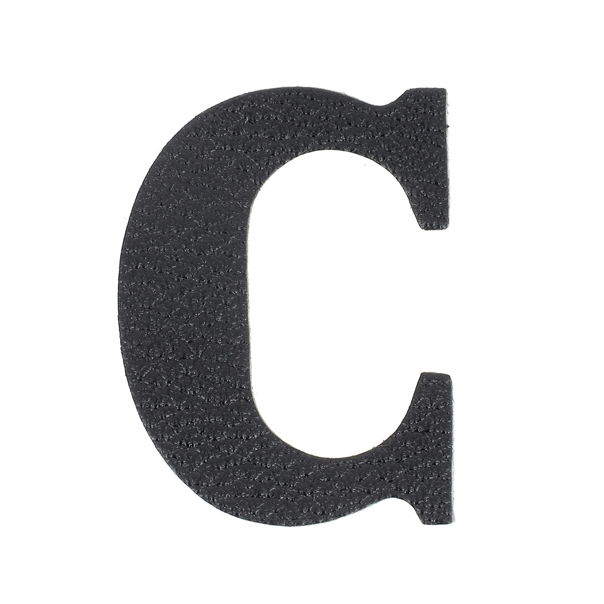 Découpe de lettre de l'Alphabet autocollante en cuir - NOIR J99 - Deco Cuir