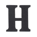 Découpe de lettre de l'Alphabet autocollante en cuir - NOIR J99 - Deco Cuir