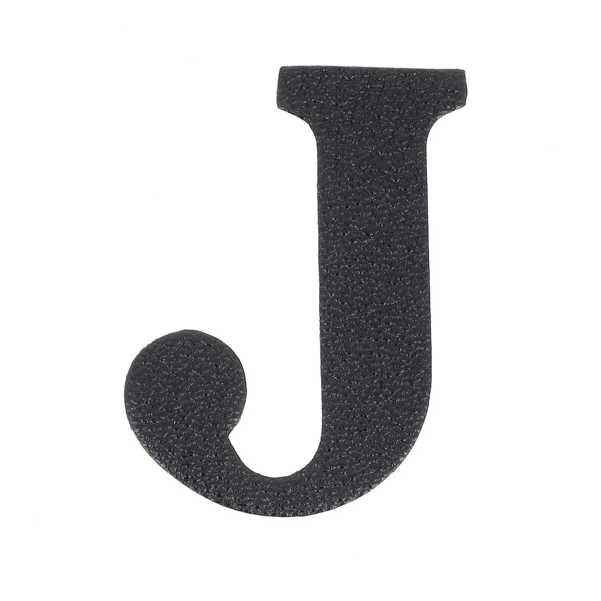 Découpe de lettre de l'Alphabet autocollante en cuir - NOIR J99 - Deco Cuir