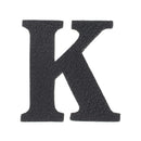 Découpe de lettre de l'Alphabet autocollante en cuir - NOIR J99 - Deco Cuir