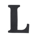 Découpe de lettre de l'Alphabet autocollante en cuir - NOIR J99 - Deco Cuir