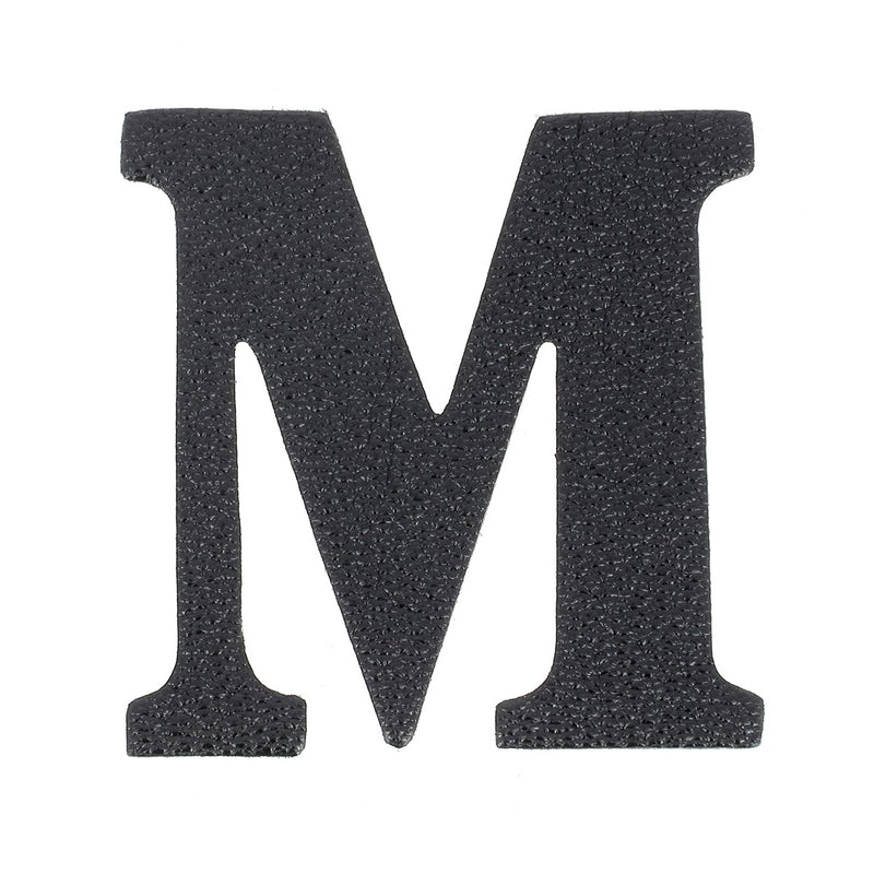 Self Adhesive Leather Alphabet Letter Cutout - BLACK J99