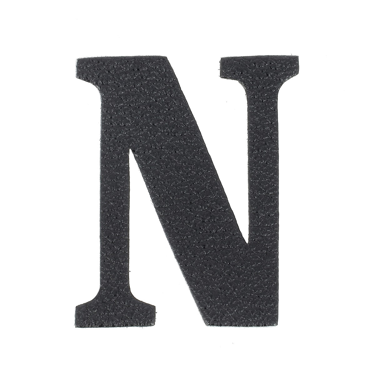 Découpe de lettre de l'Alphabet autocollante en cuir - NOIR J99 - Deco Cuir