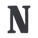 Découpe de lettre de l'Alphabet autocollante en cuir - NOIR J99 - Deco Cuir