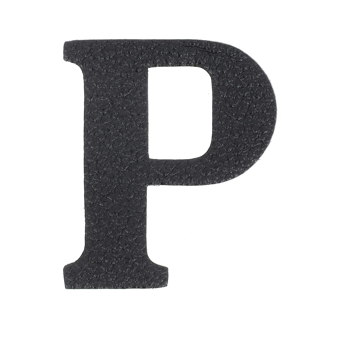Découpe de lettre de l'Alphabet autocollante en cuir - NOIR J99 - Deco Cuir