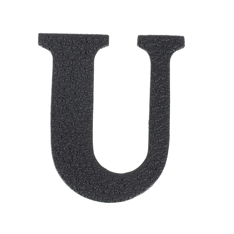 Découpe de lettre de l'Alphabet autocollante en cuir - NOIR J99