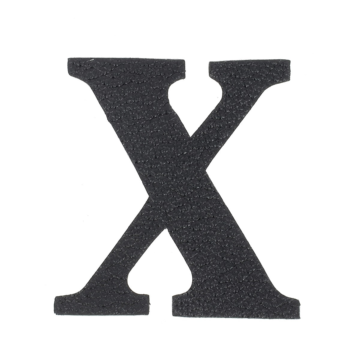 Découpe de lettre de l'Alphabet autocollante en cuir - NOIR J99 - Deco Cuir