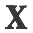 Découpe de lettre de l'Alphabet autocollante en cuir - NOIR J99 - Deco Cuir