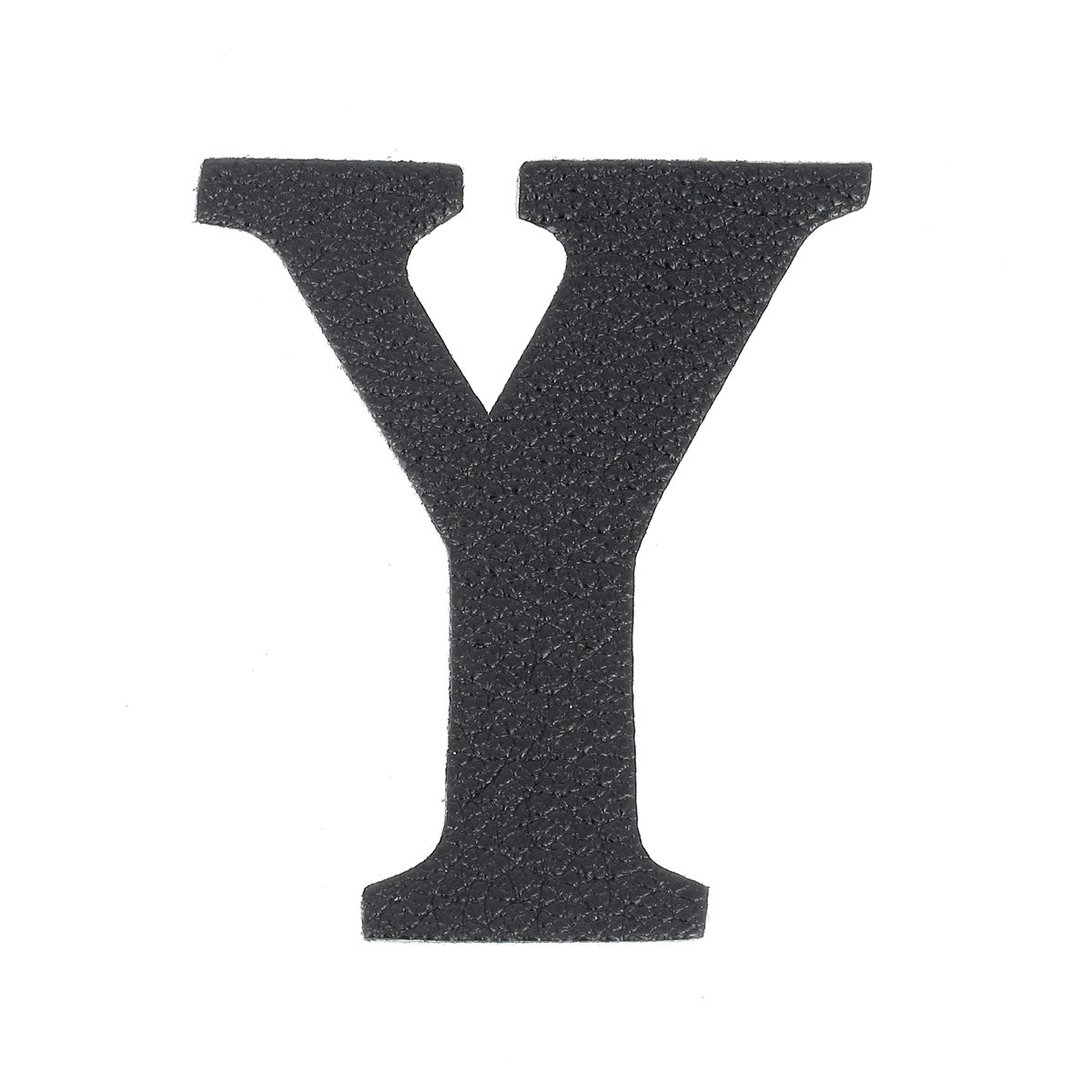 Découpe de lettre de l'Alphabet autocollante en cuir - NOIR J99 - Deco Cuir