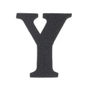 Découpe de lettre de l'Alphabet autocollante en cuir - NOIR J99 - Deco Cuir