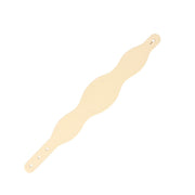 Découpe pour bracelet en cuir naturel Deco Cuir, taille adulte, à personnaliser, avec trois vagues visibles.