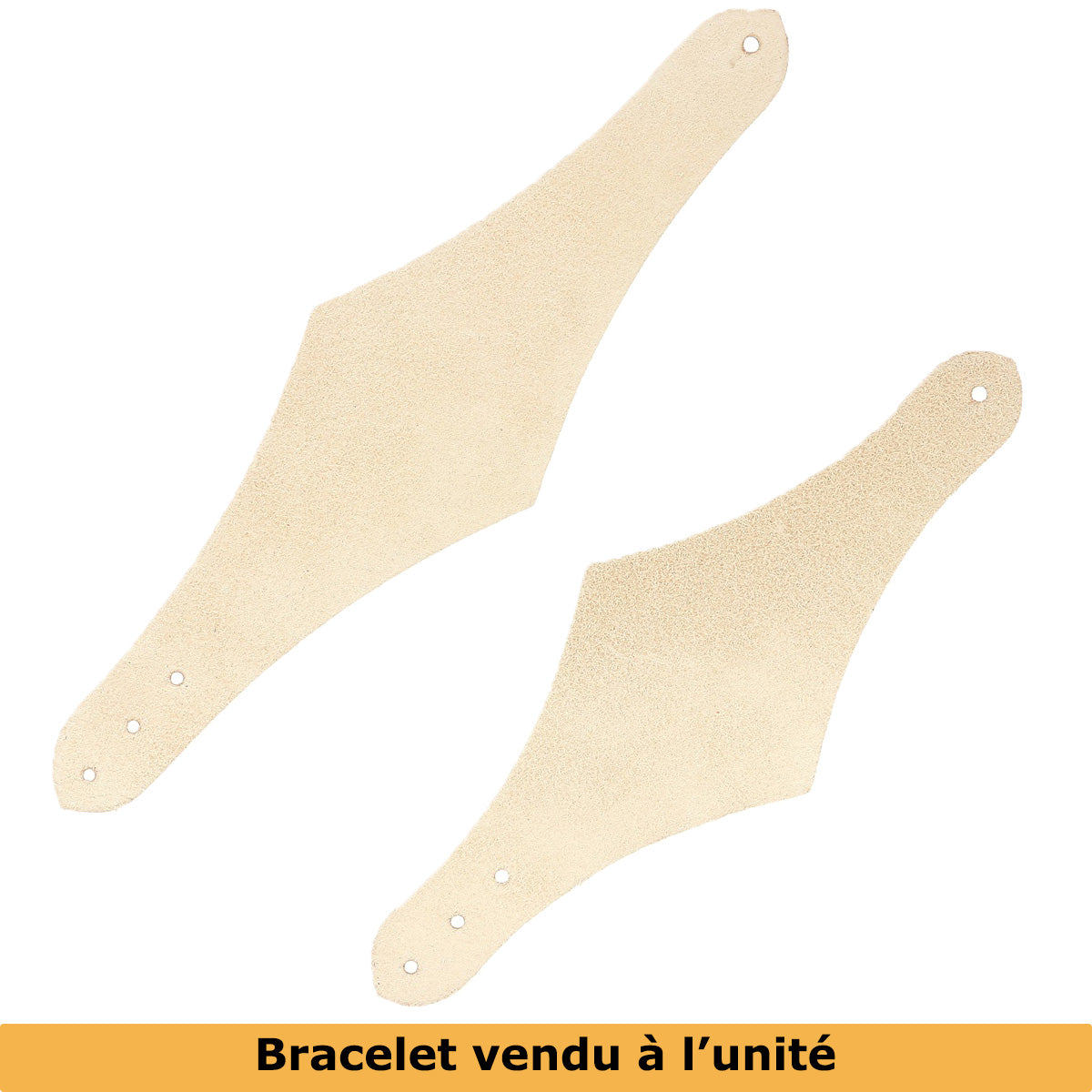 Découpe pour BRACELET en cuir naturel à personnaliser - Taille ADULTE - LOSANGE