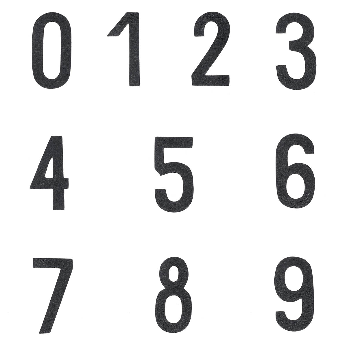 Découpe de chiffre autocollante en cuir - NOIR J99