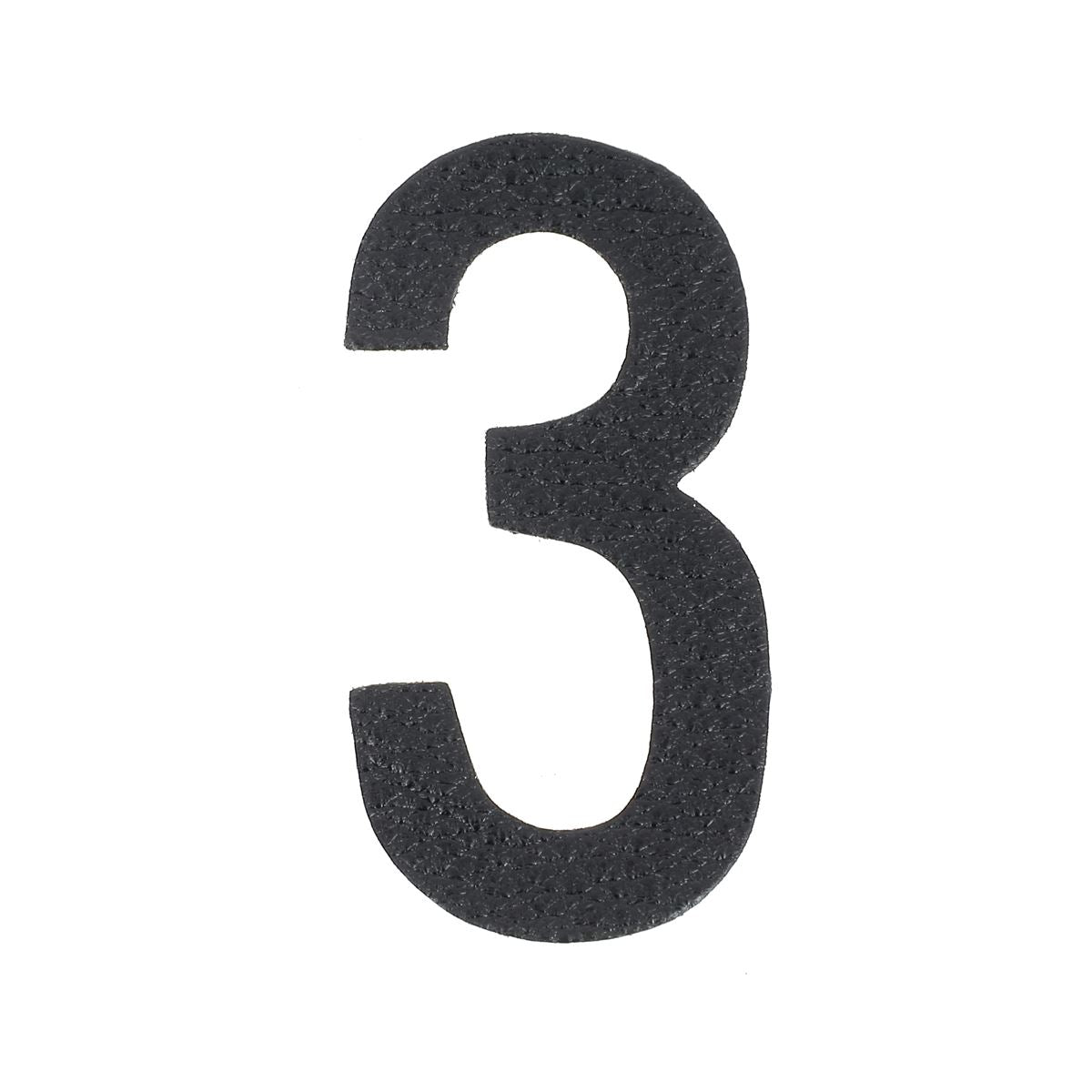 Découpe de chiffre autocollante en cuir - NOIR J99