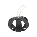 Kit DIY boule de Noël en cuir noire à assembler. Création de Noël artisanale