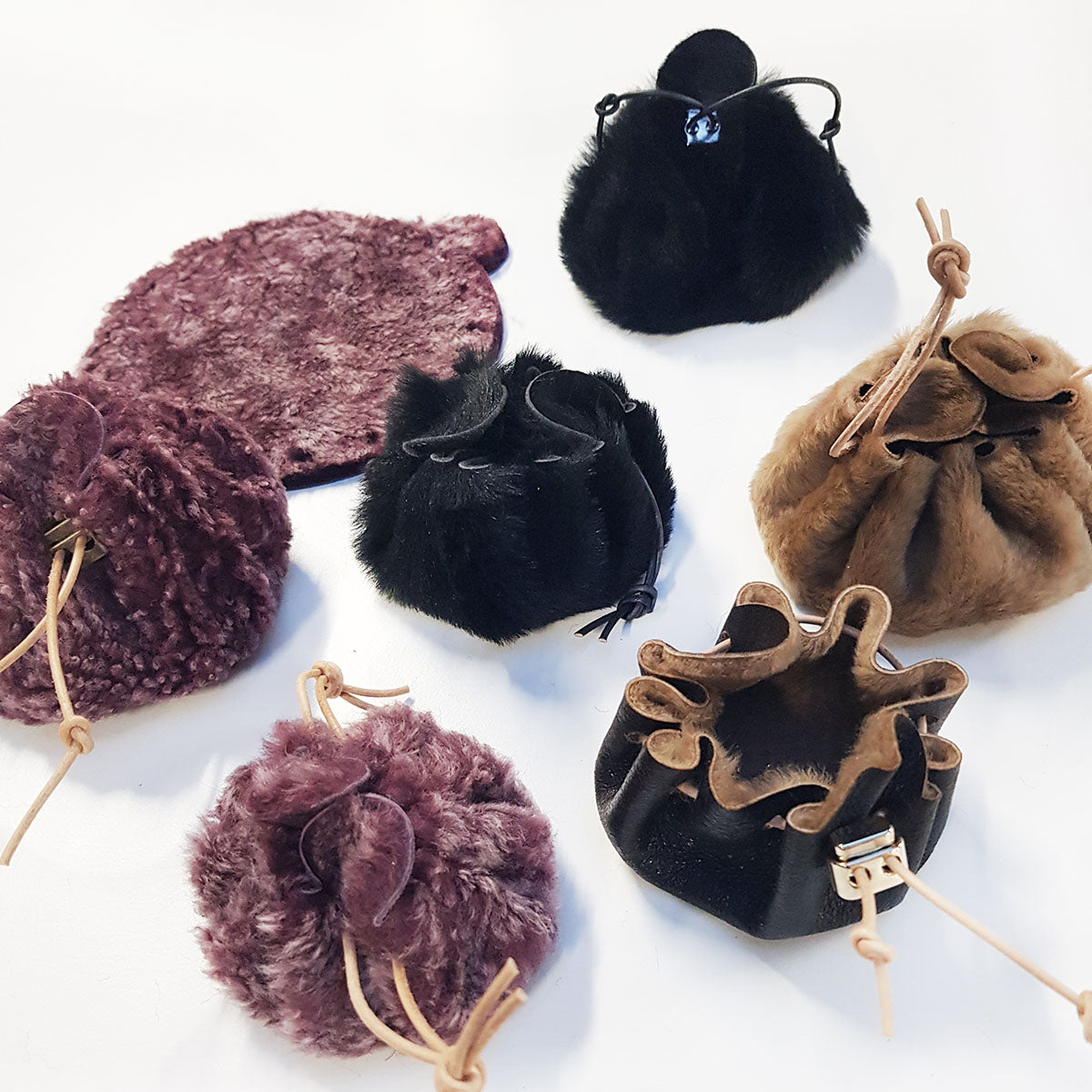 Découpe pour bourse en cuir lainé - Diamètre 14,5cm