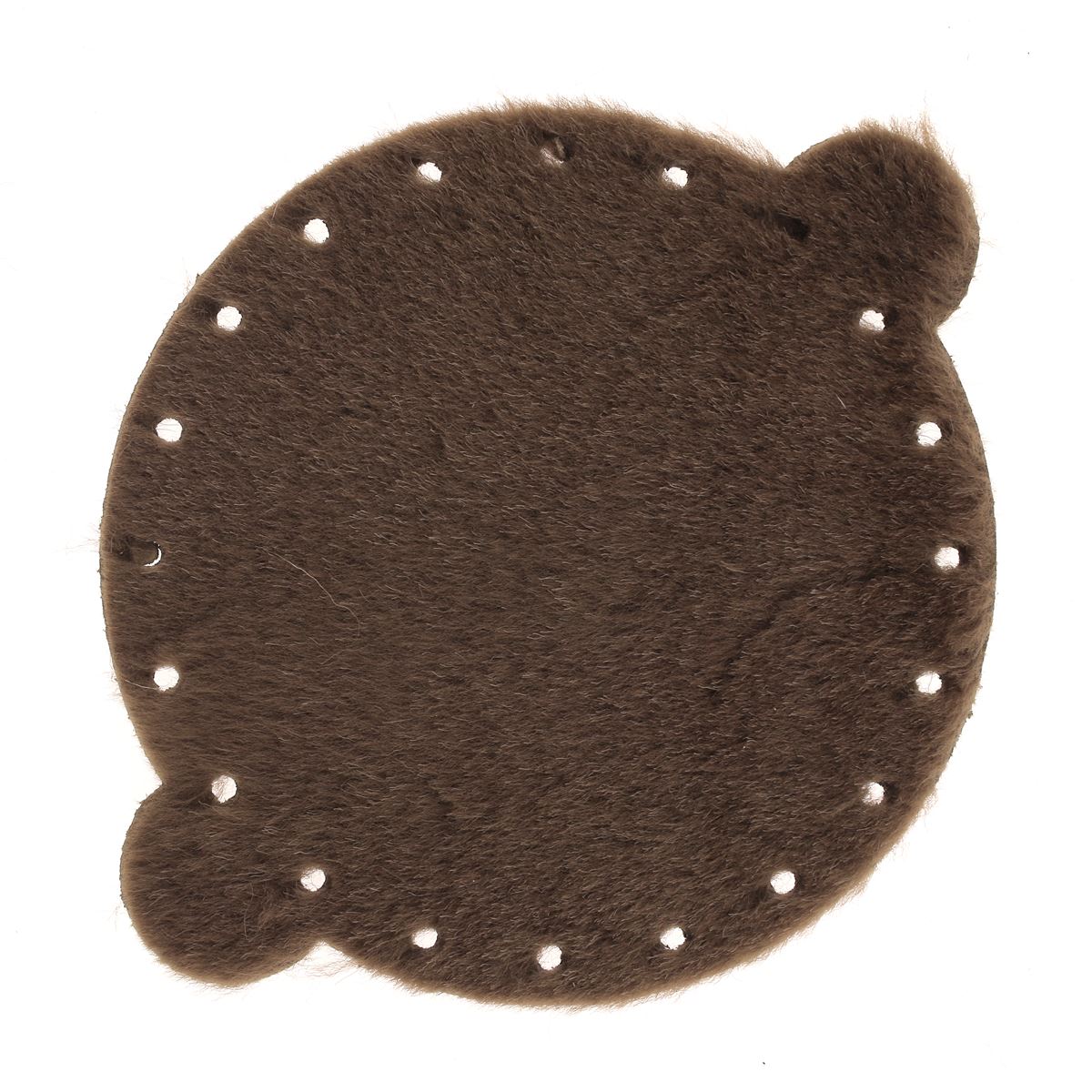 Découpe pour bourse en cuir lainé - BRUN