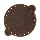 Découpe pour bourse en cuir lainé - BRUN