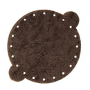 Découpe pour bourse en cuir lainé - MARRON FONCÉ