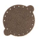 Découpe pour bourse en cuir lainé frisé - MARRON