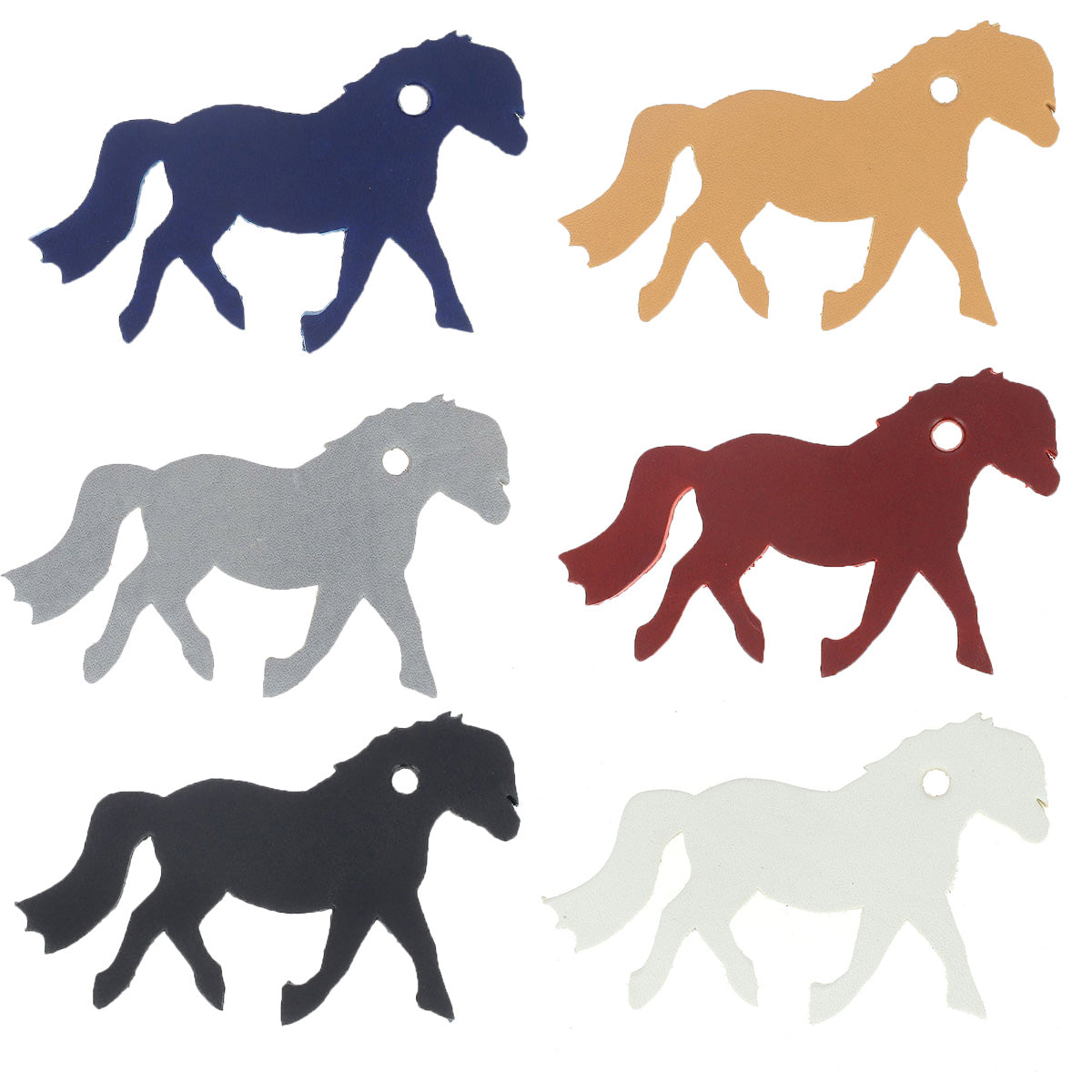 Découpe PONEY pour porte-clés en cuir