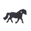 Lot de découpes PONEY pour porte-clés en cuir - INCA, GRIS & NOIR