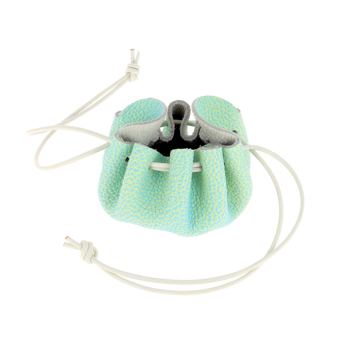 Découpe pour bourse en cuir OCÉAN - BLEU NACRÉ M37 - Deco Cuir