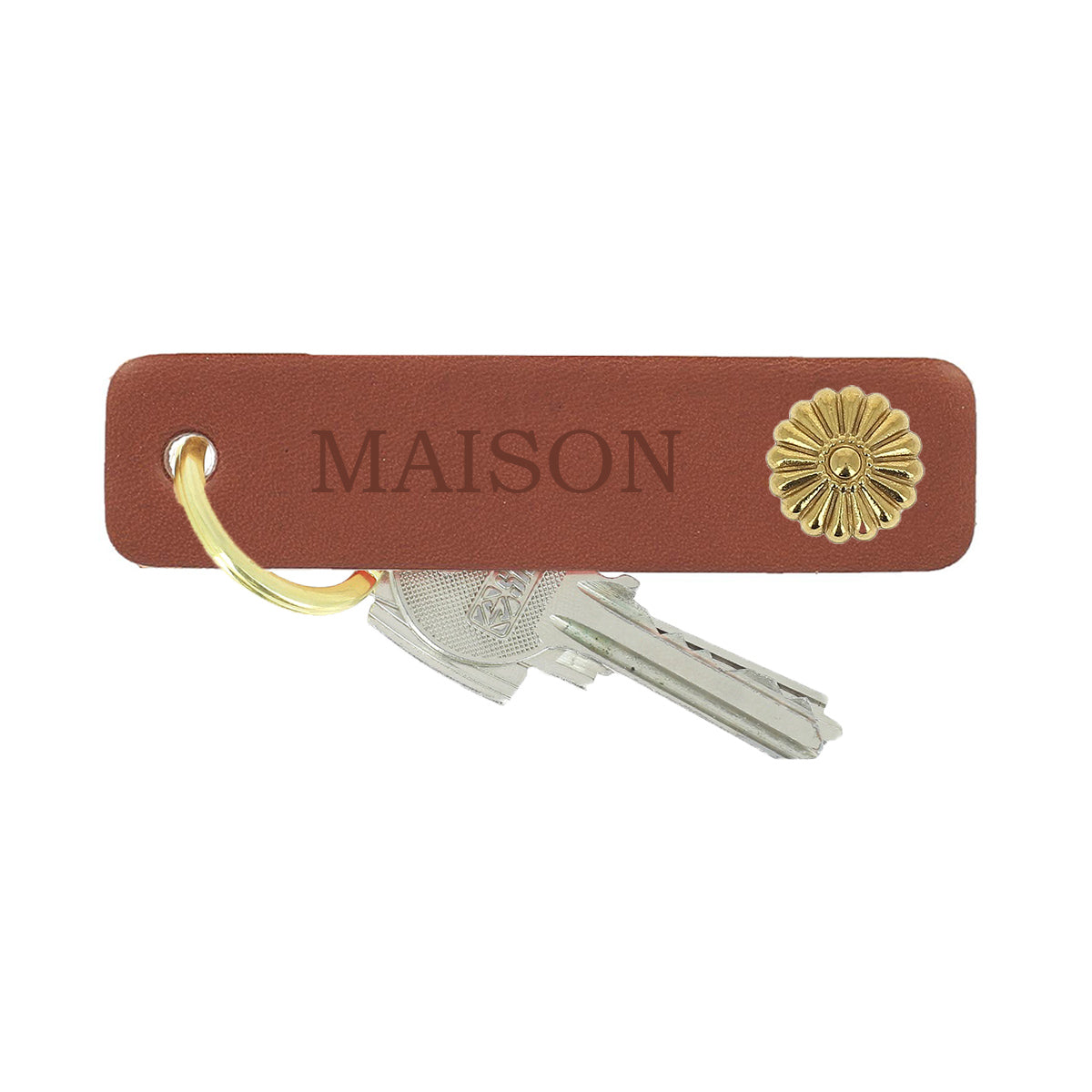 Découpe RECTANGLE pour porte-clés en cuir teinté - Deco Cuir