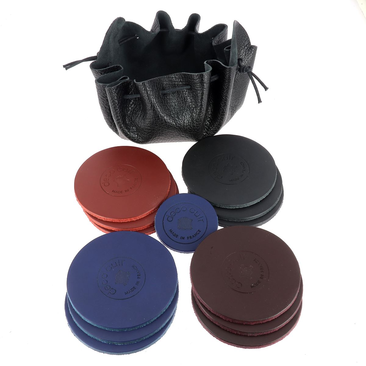 Jeu de 12 palets d'intérieur en cuir - Deco Cuir - Deco Cuir