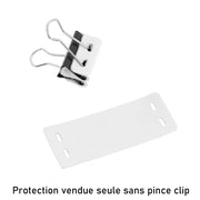 Découpe de cuir de protection blanc pour pince double clip 25mm, accessoires de mercerie de la marque Deco Cuir.