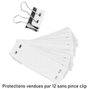Découpe de cuir de protection pour pince double clip 25mm - BLANC