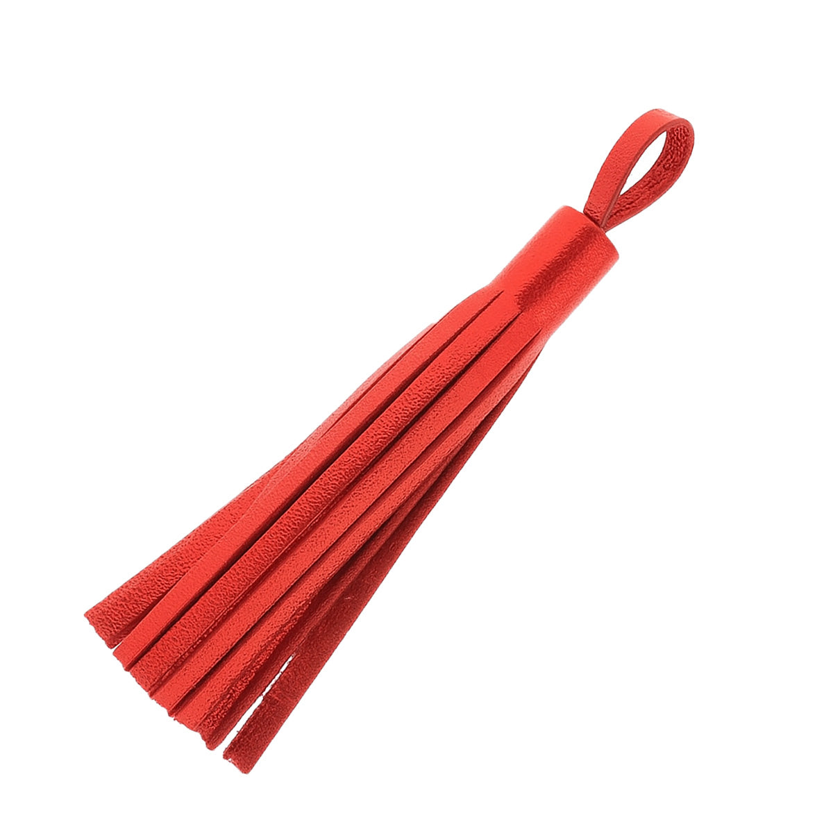 Découpe POMPON pour porte-clés en cuir ROUGE MÉTALLISÉ R78