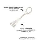 Découpe POMPON pour porte-clés en cuir BLANC R15