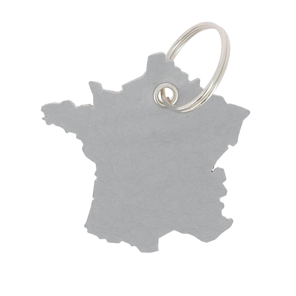 Découpe CARTE DE FRANCE pour porte clés en cuir - GRIS