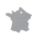 Découpe CARTE DE FRANCE pour porte clés en cuir - GRIS